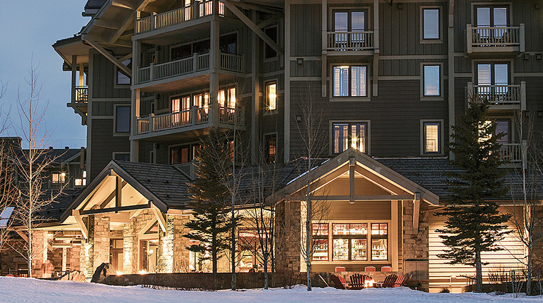 four seasons resort and residences jackson hole winter exterior night