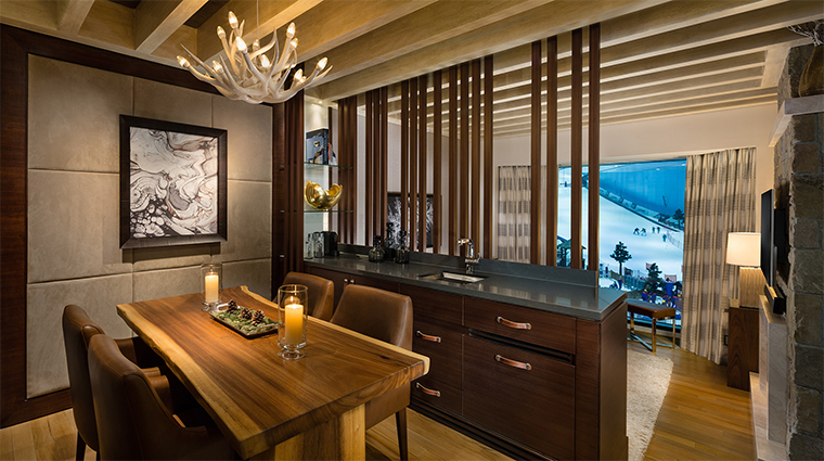 kempinski mall of the emirates aspen ski chalet duplex dining room