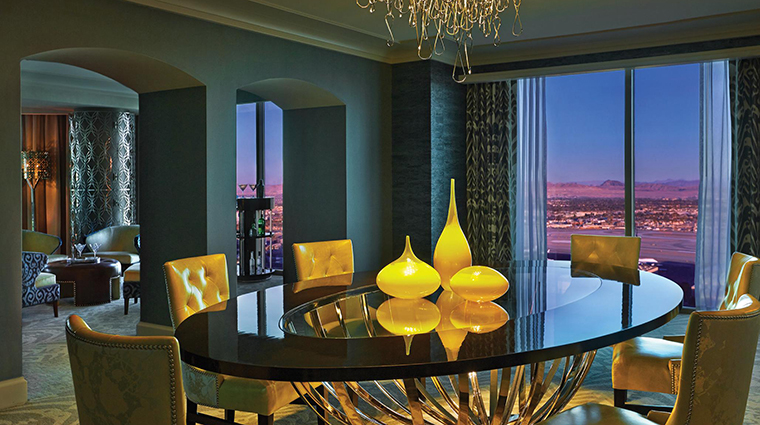 Property FourSeasonsLasVegas Hotel GuestroomSuite PresidentialStripViewDiningRoom FourSeasonsHotelsLimited