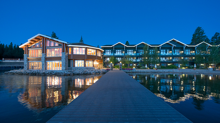 shore lodge exterior night