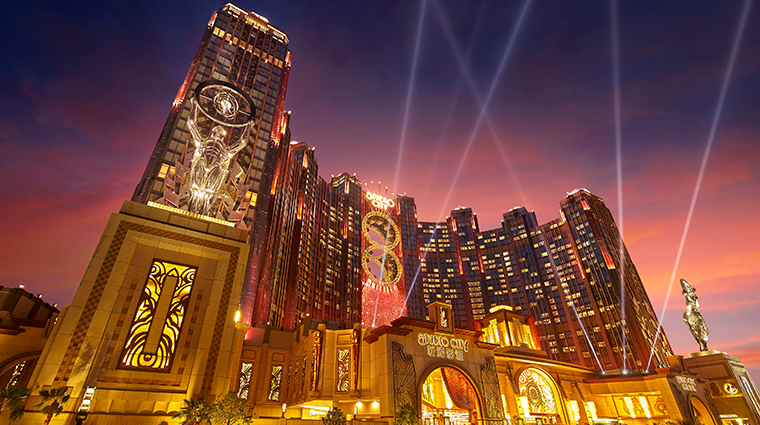 star tower at studio city macau night