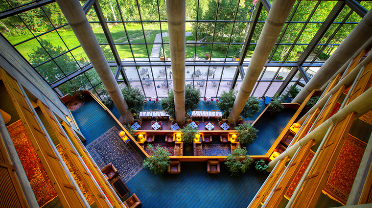 the cliff lodge interior atrium view